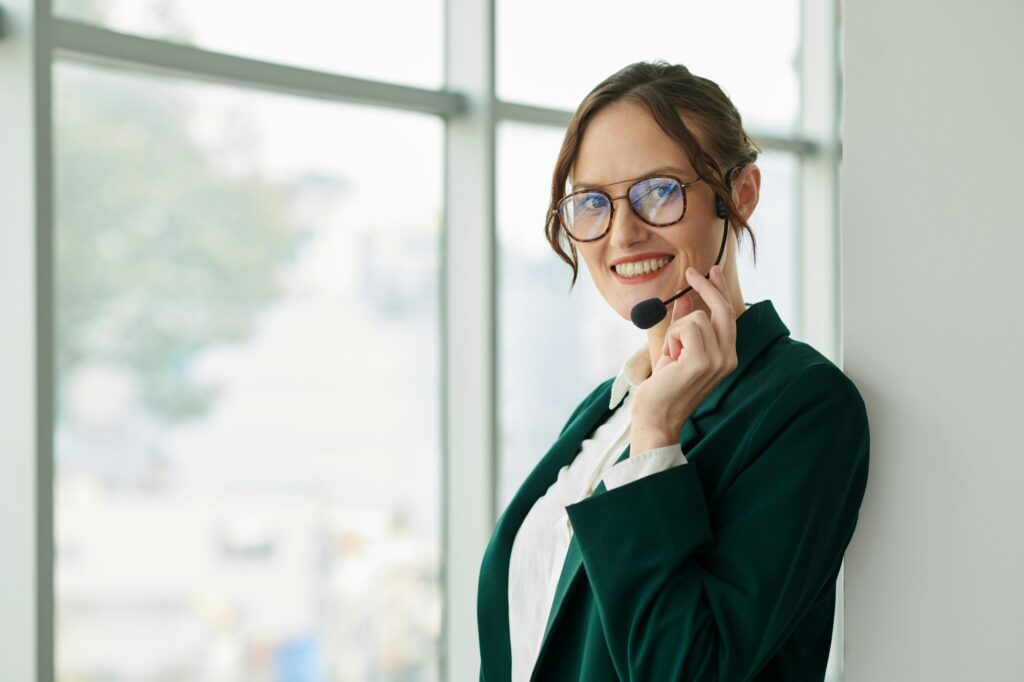 Young customer support representative